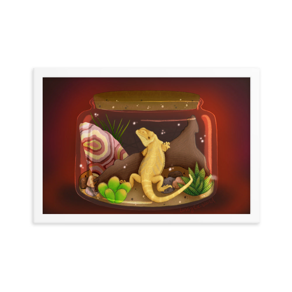 Bearded Dragon in Jar Framed poster