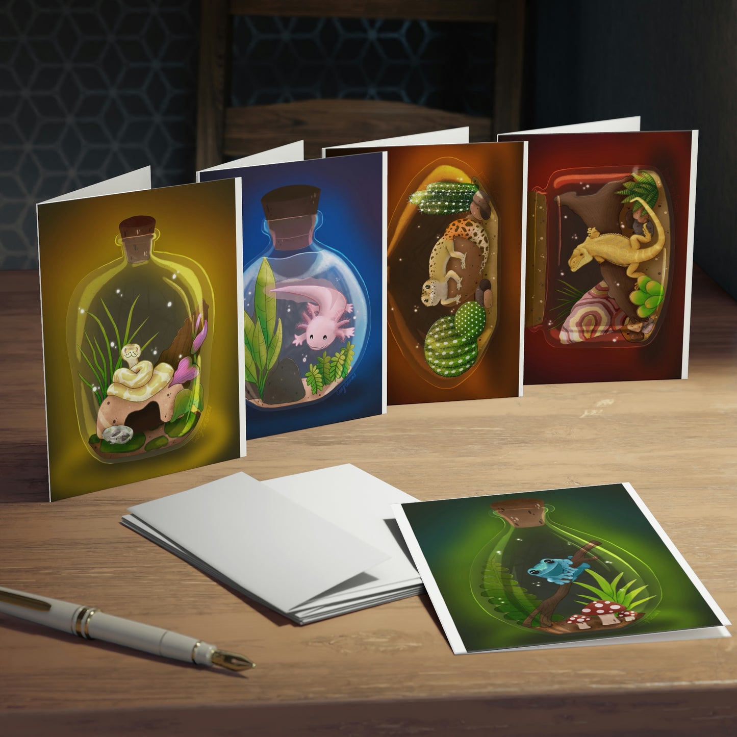 Jar Critters Multi-Design Greeting Cards (5-Pack)
