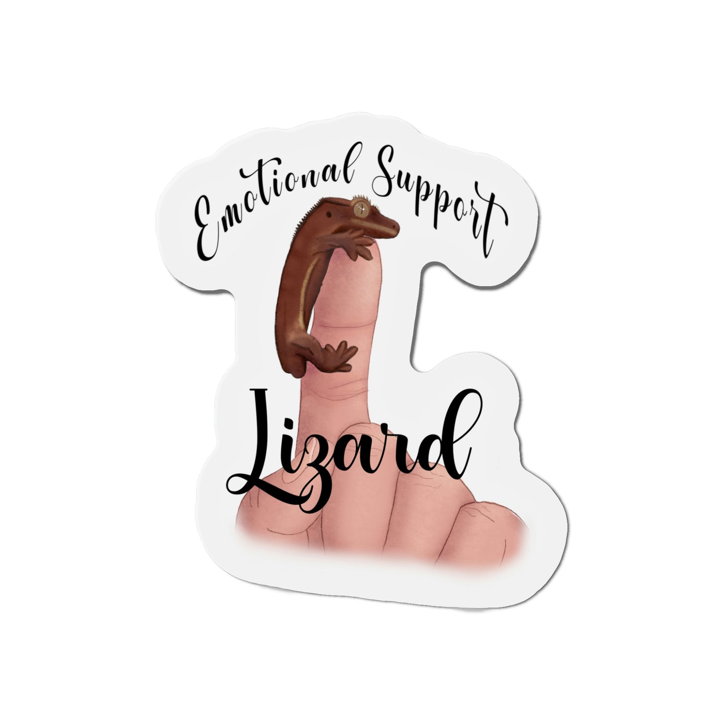 Emotional Support Lizard Die-Cut Magnets