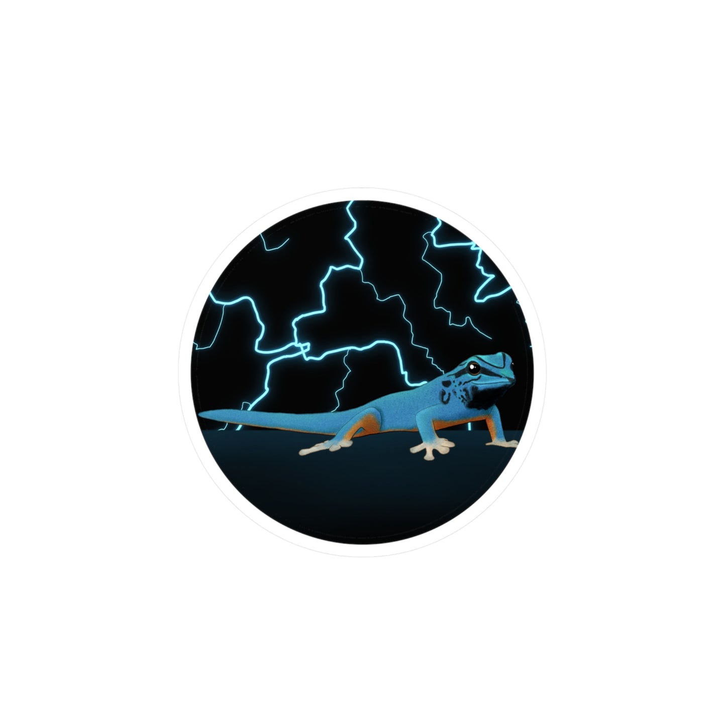 Electric Blur Day Gecko Kiss-Cut Vinyl Decals