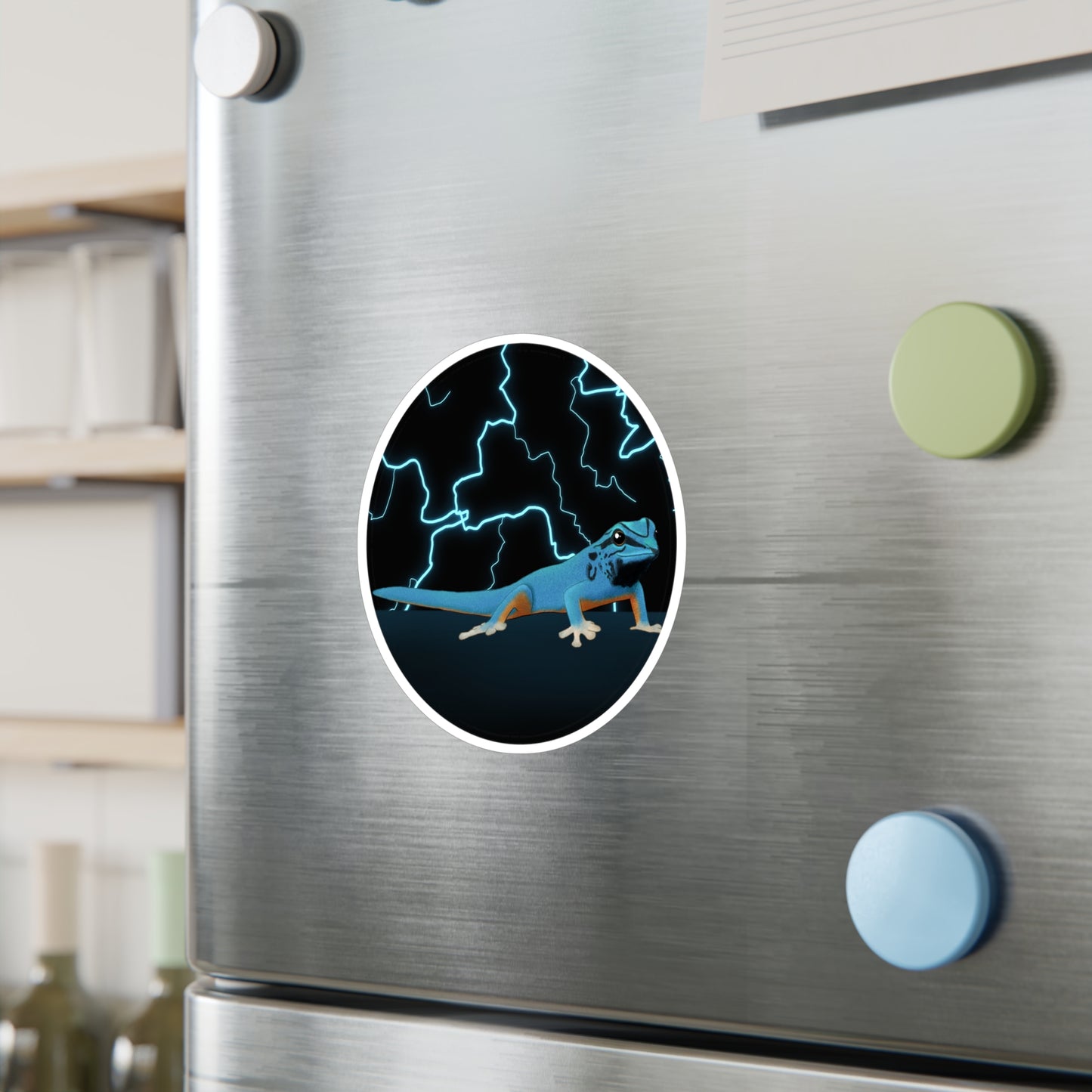 Electric Blur Day Gecko Kiss-Cut Vinyl Decals