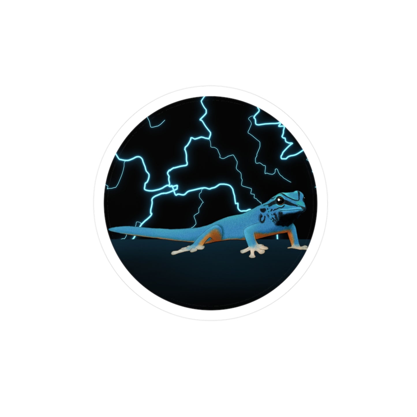 Electric Blur Day Gecko Kiss-Cut Vinyl Decals