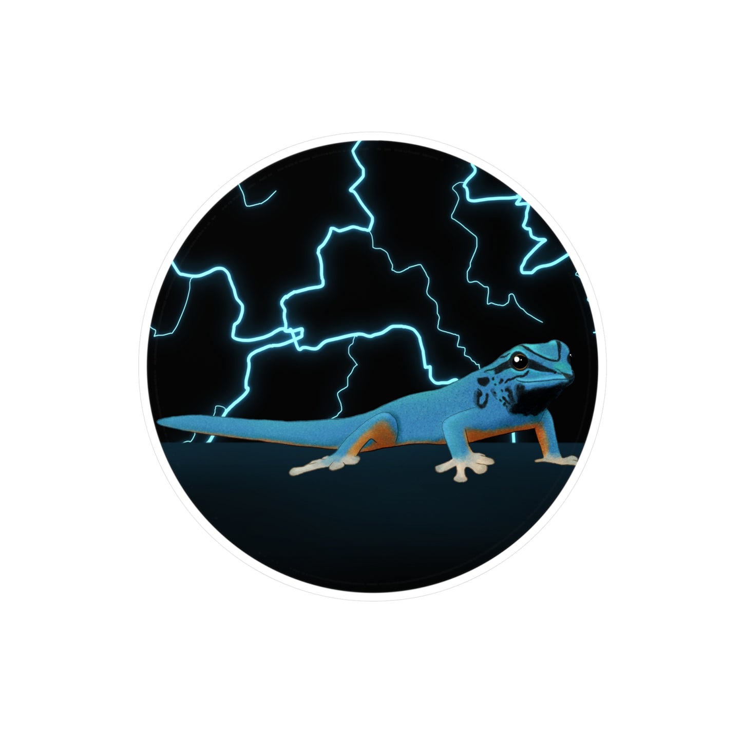 Electric Blur Day Gecko Kiss-Cut Vinyl Decals