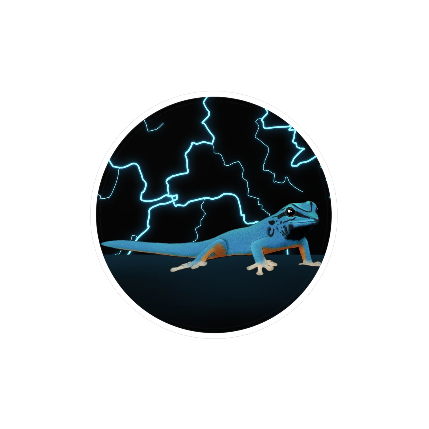 Electric Blur Day Gecko Kiss-Cut Vinyl Decals
