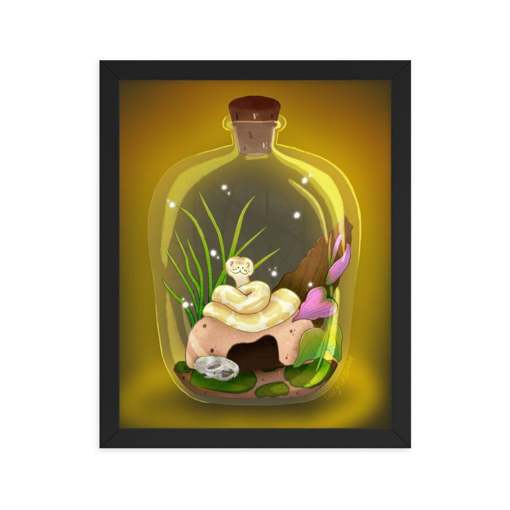Ball Python in Jar Framed poster