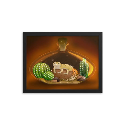 Leopard Gecko in Jar Framed poster
