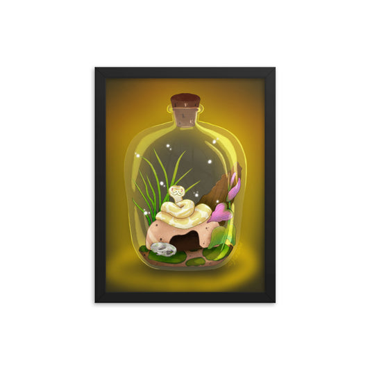 Ball Python in Jar Framed poster