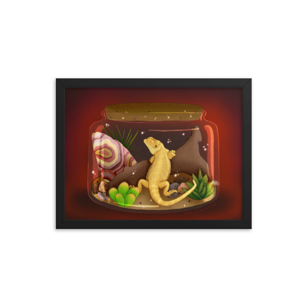 Bearded Dragon in Jar Framed poster