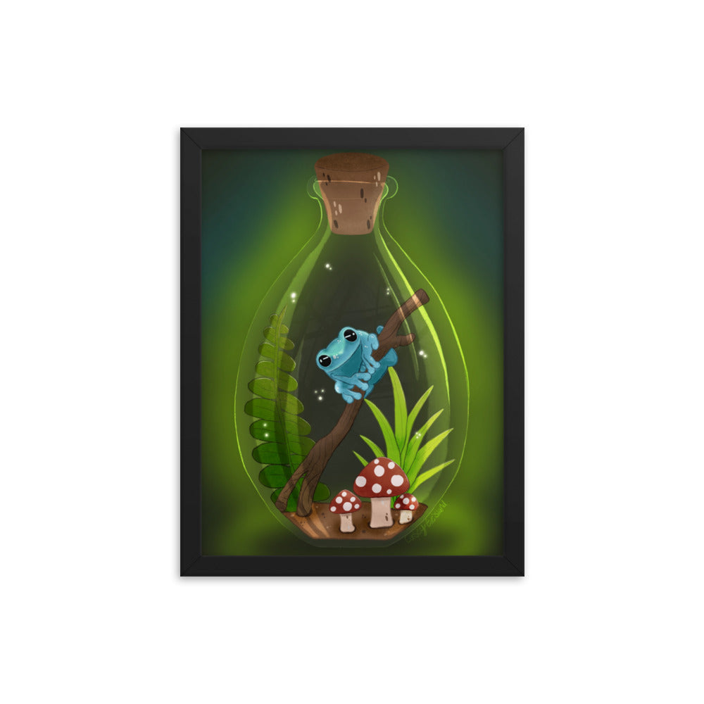 Frog in Jar Framed poster