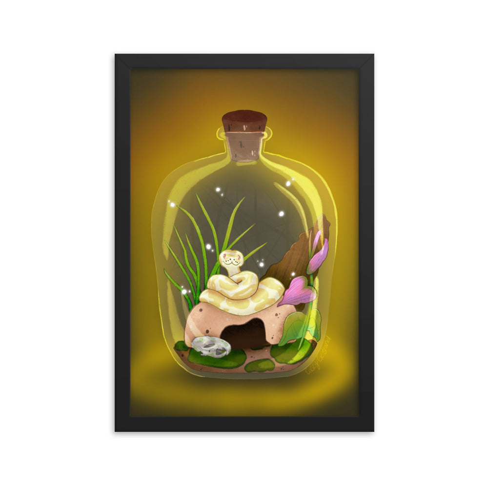 Ball Python in Jar Framed poster