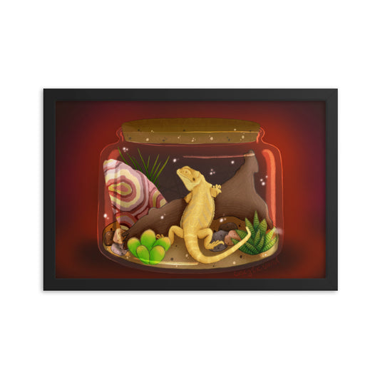 Bearded Dragon in Jar Framed poster