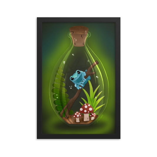 Frog in Jar Framed poster