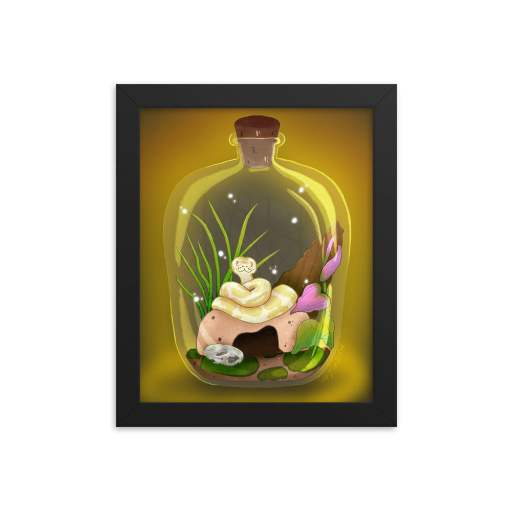 Ball Python in Jar Framed poster
