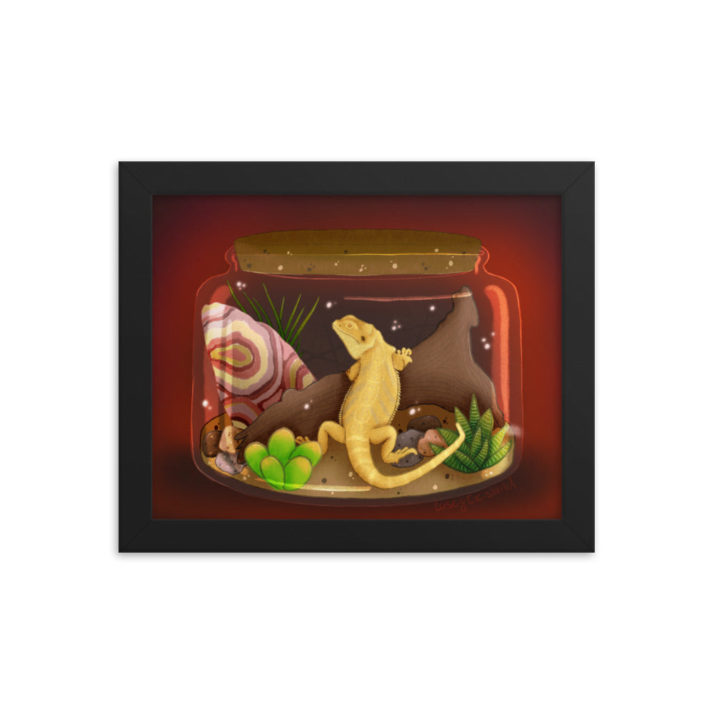 Bearded Dragon in Jar Framed poster