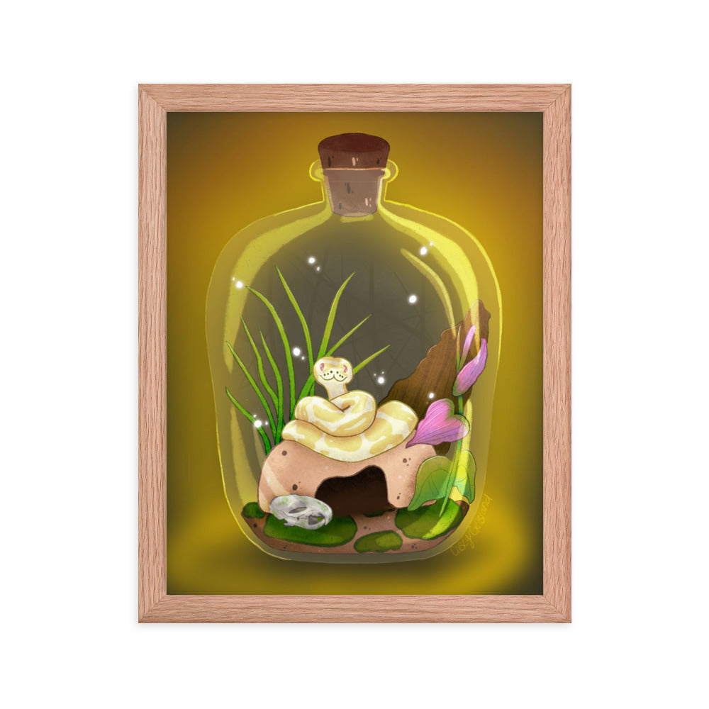 Ball Python in Jar Framed poster