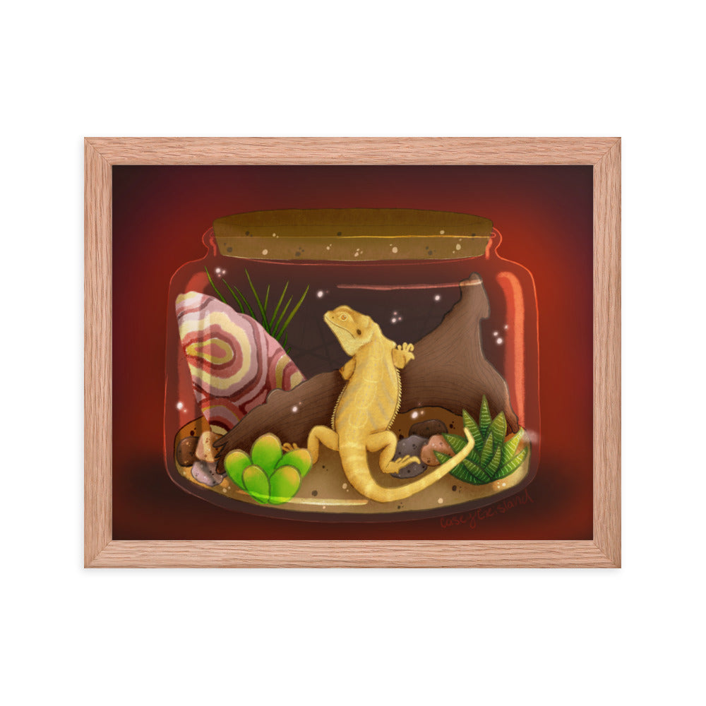 Bearded Dragon in Jar Framed poster