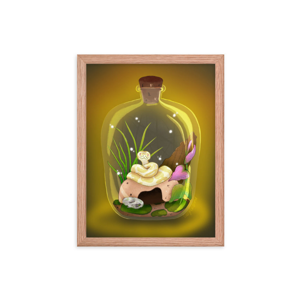 Ball Python in Jar Framed poster