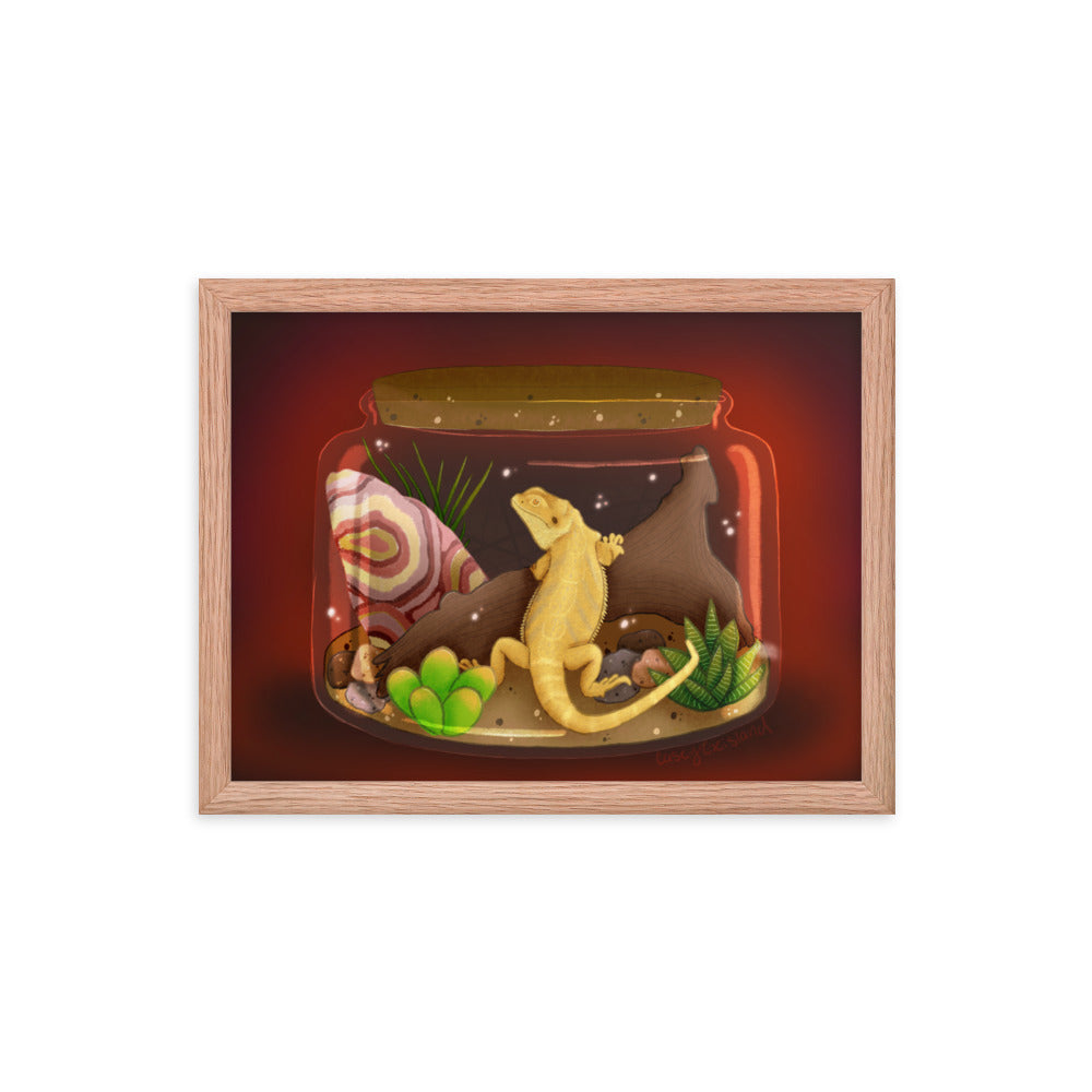 Bearded Dragon in Jar Framed poster