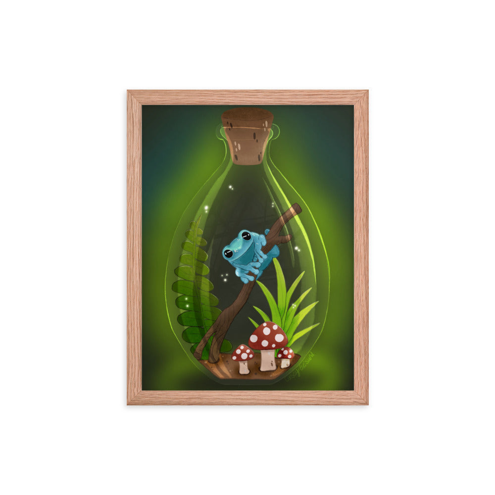 Frog in Jar Framed poster