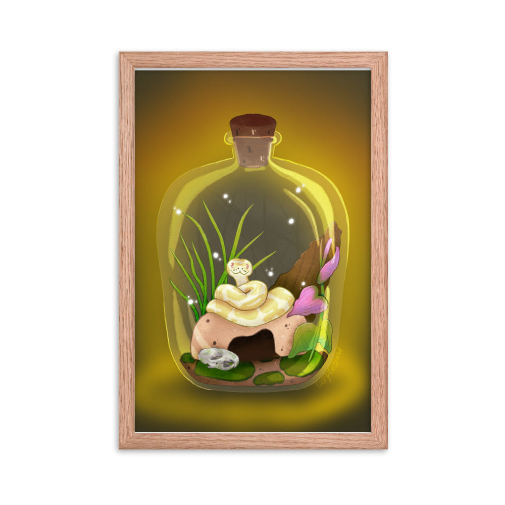 Ball Python in Jar Framed poster