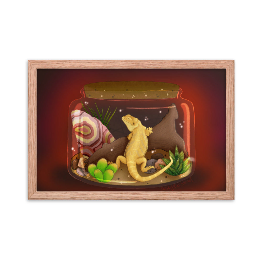 Bearded Dragon in Jar Framed poster