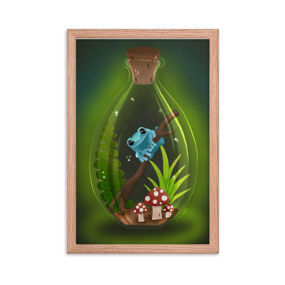 Frog in Jar Framed poster