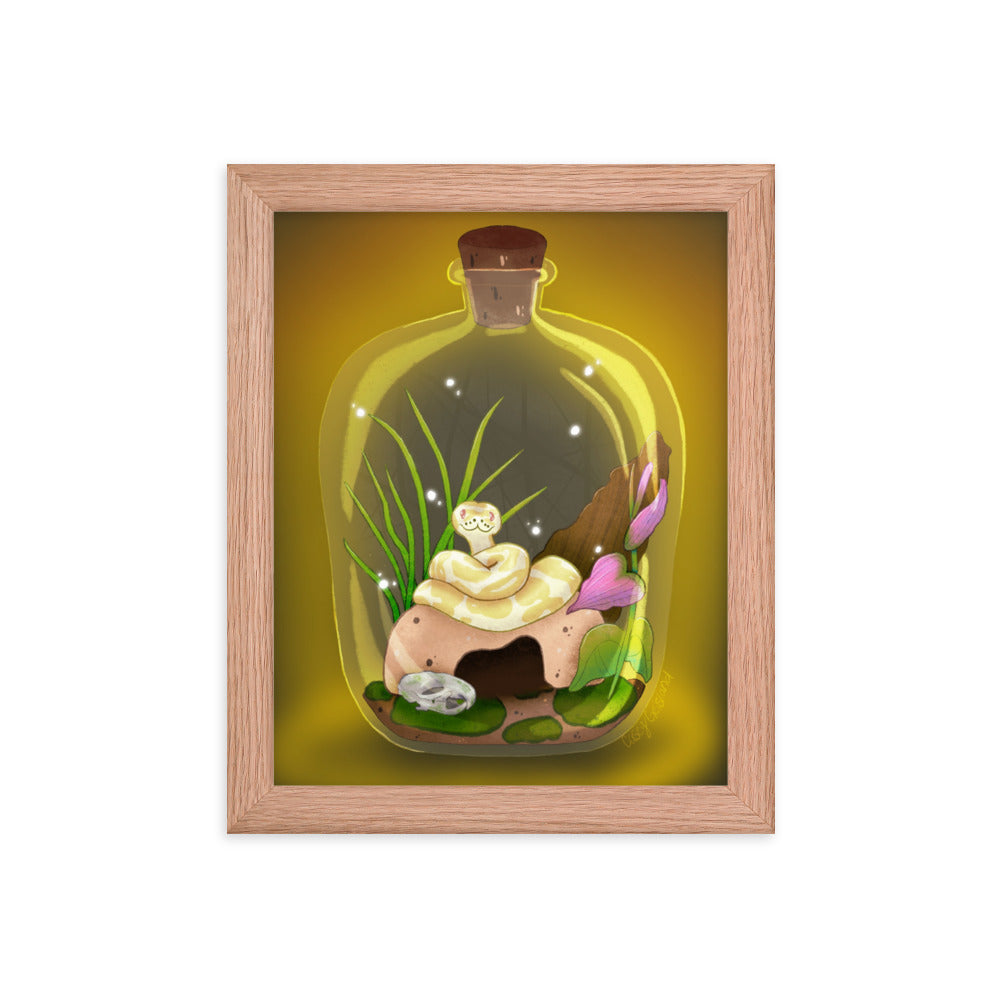Ball Python in Jar Framed poster