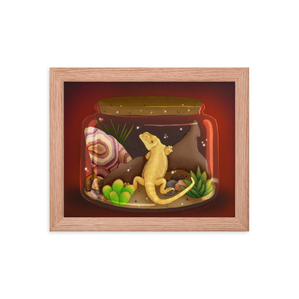 Bearded Dragon in Jar Framed poster