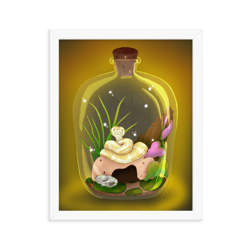 Ball Python in Jar Framed poster