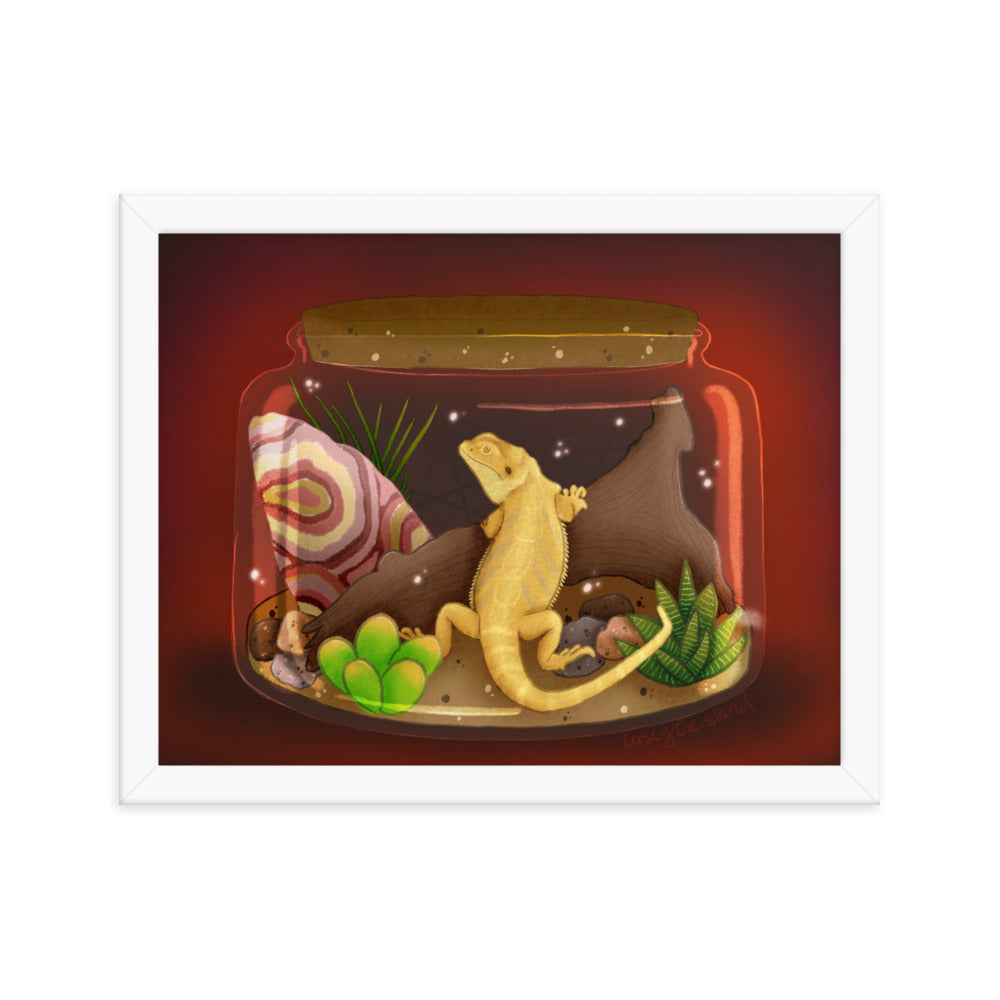 Bearded Dragon in Jar Framed poster