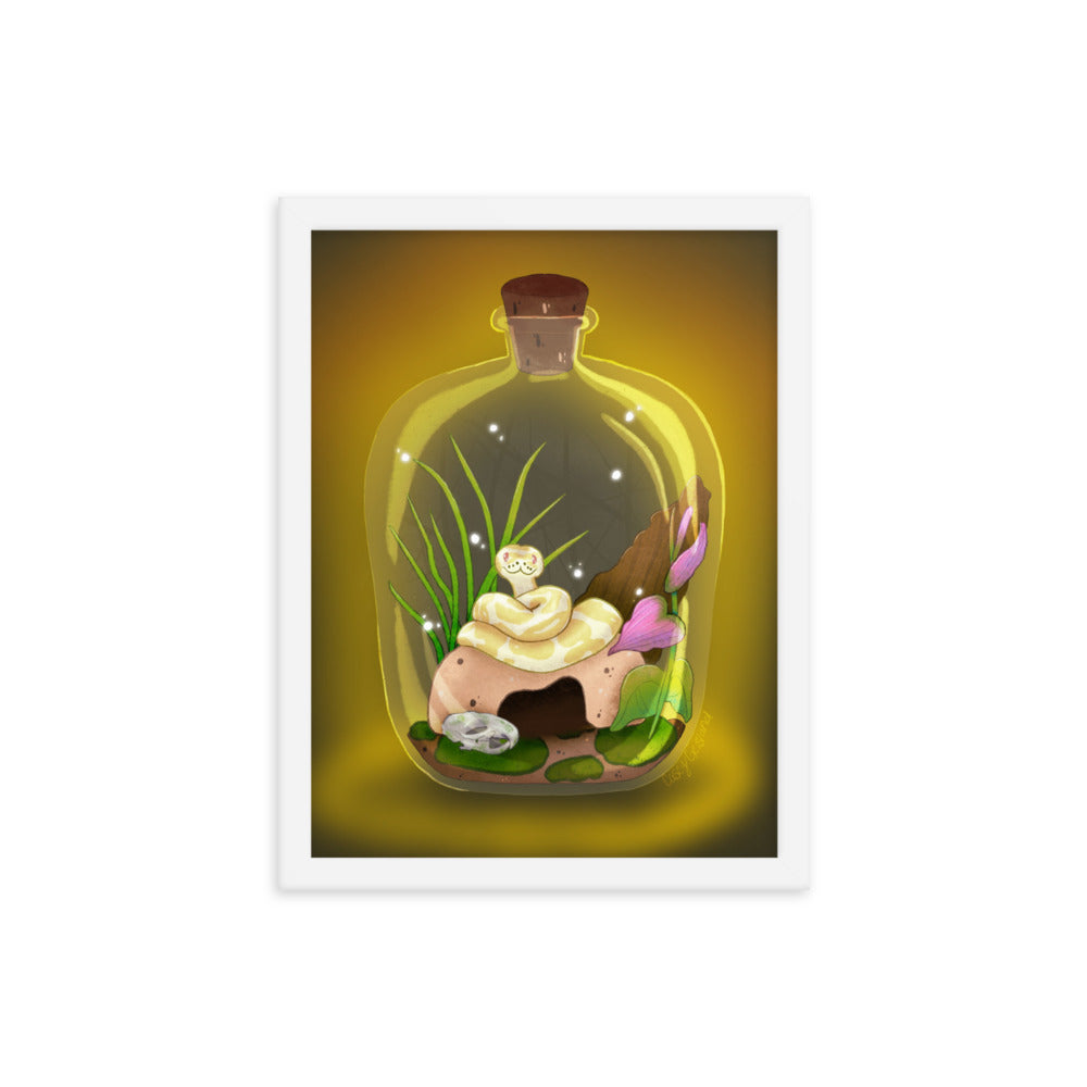 Ball Python in Jar Framed poster