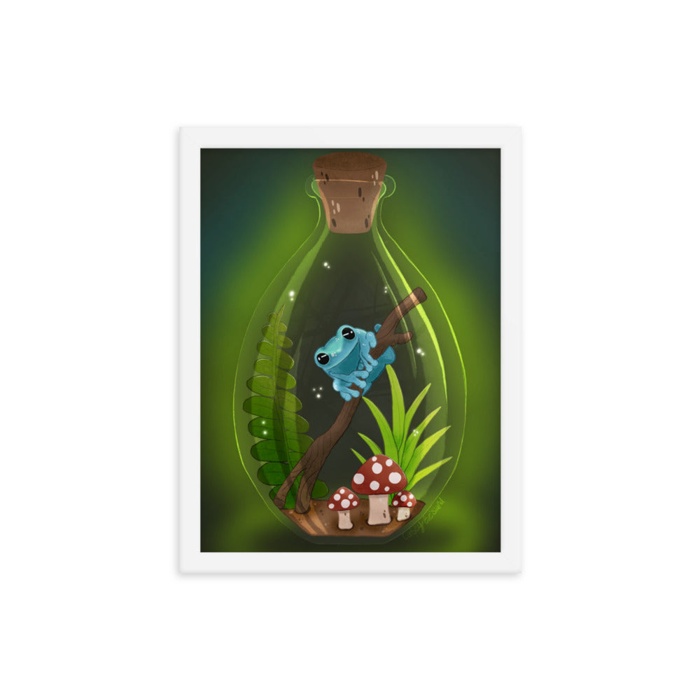 Frog in Jar Framed poster