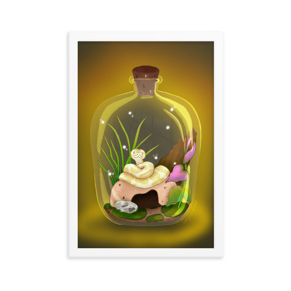 Ball Python in Jar Framed poster