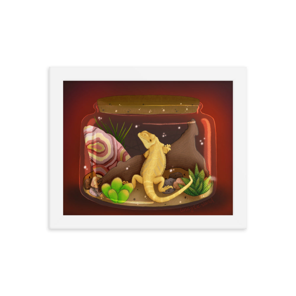 Bearded Dragon in Jar Framed poster