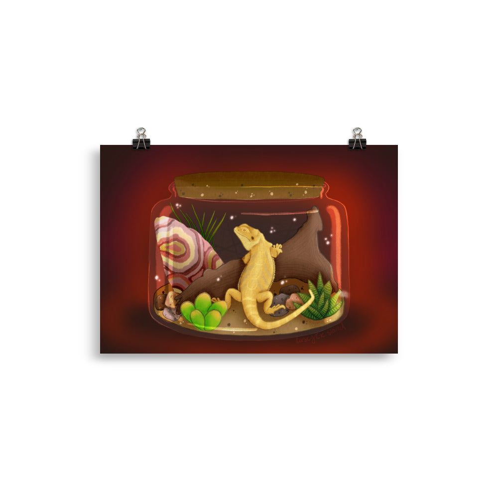 Bearded Dragon in Jar Poster