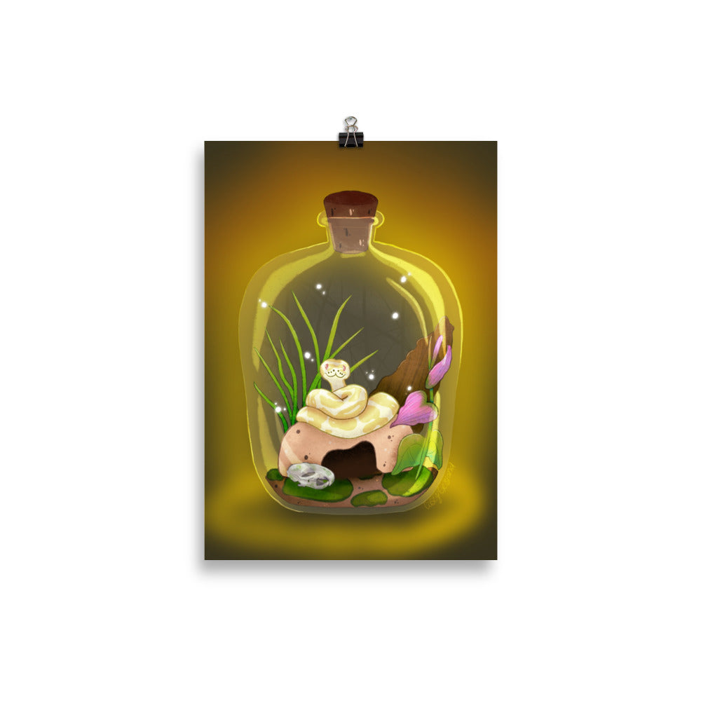 Ball Python in Jar Poster