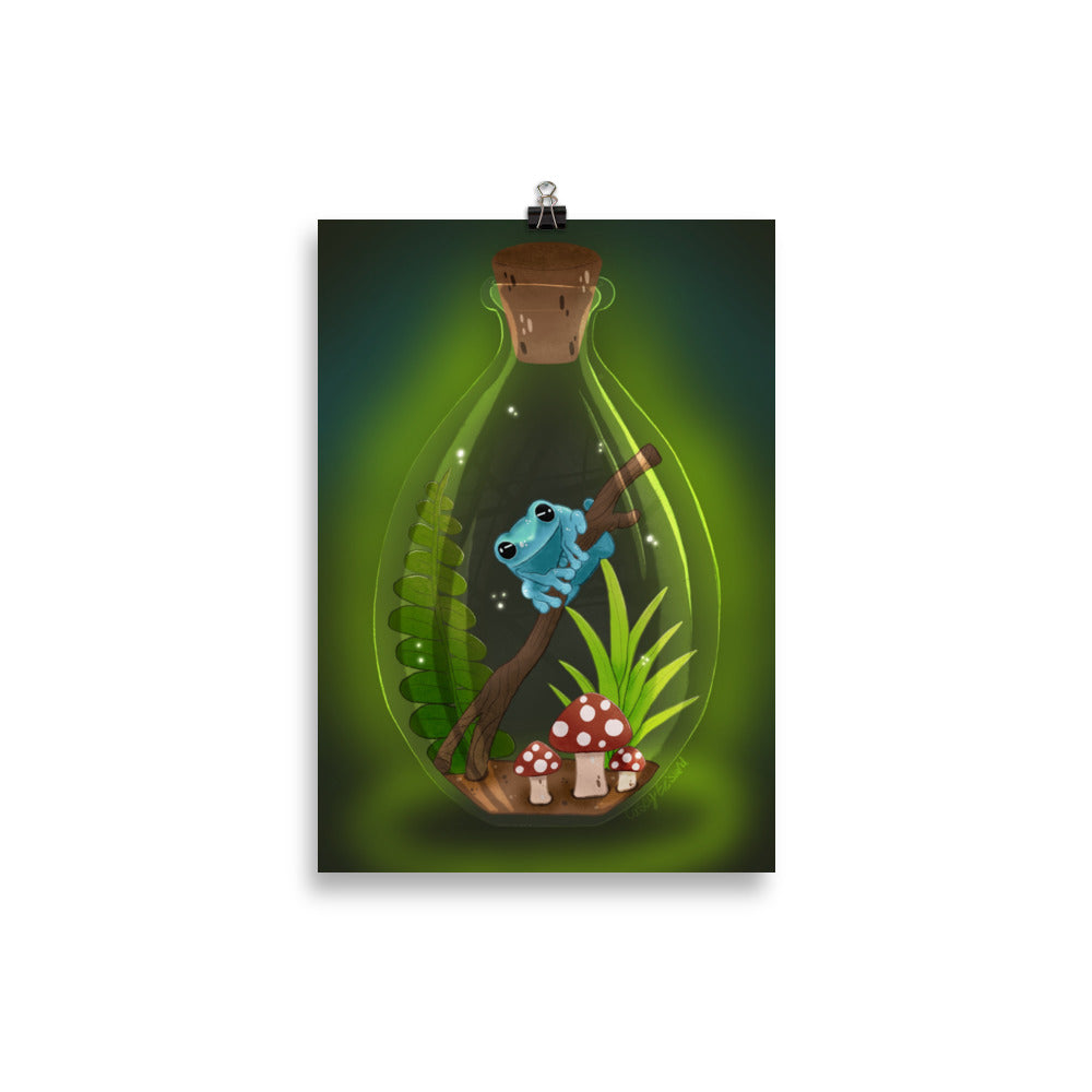 Frog in Jar Poster