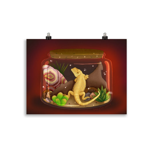 Bearded Dragon in Jar Poster