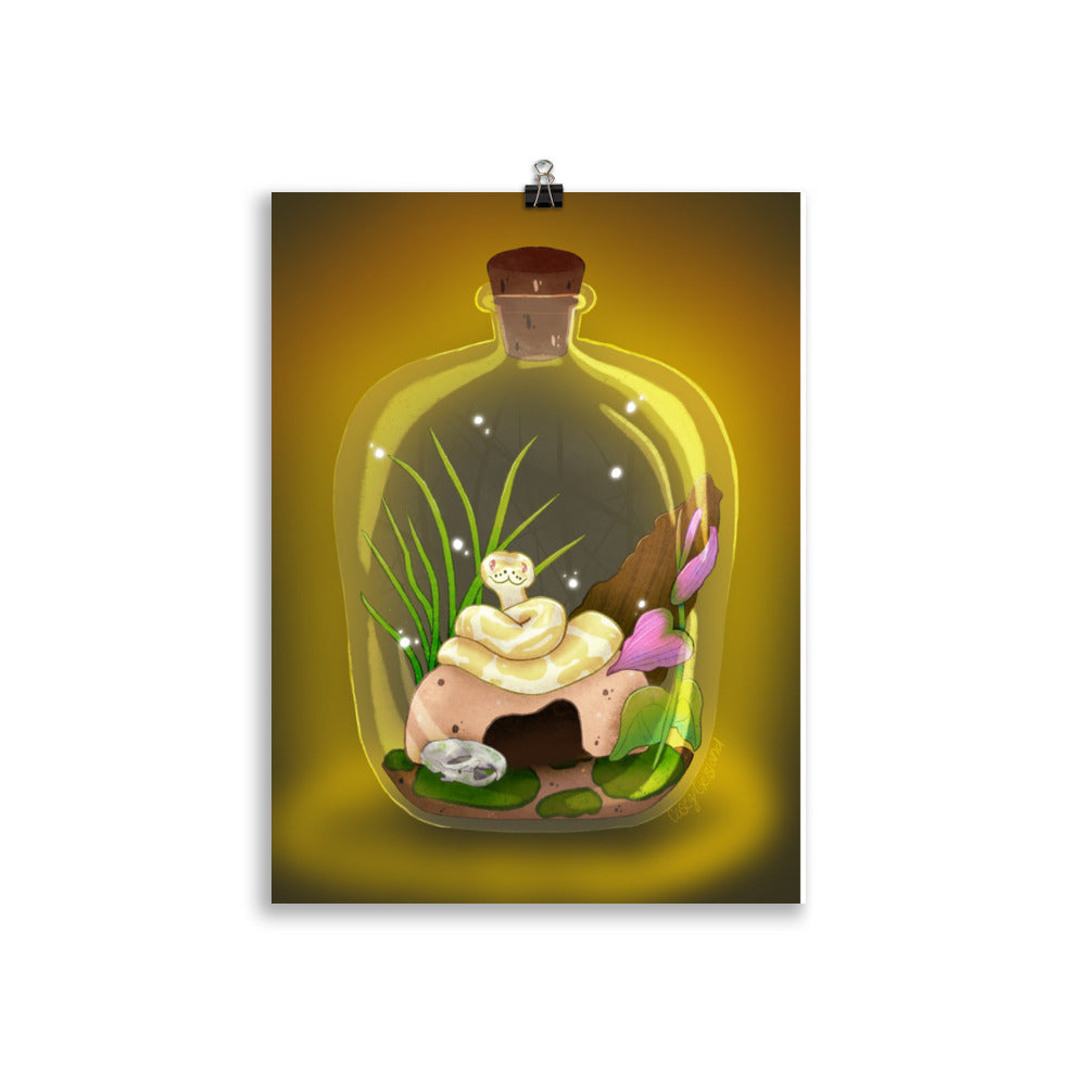 Ball Python in Jar Poster