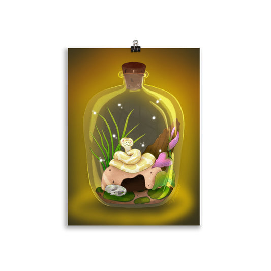 Ball Python in Jar Poster
