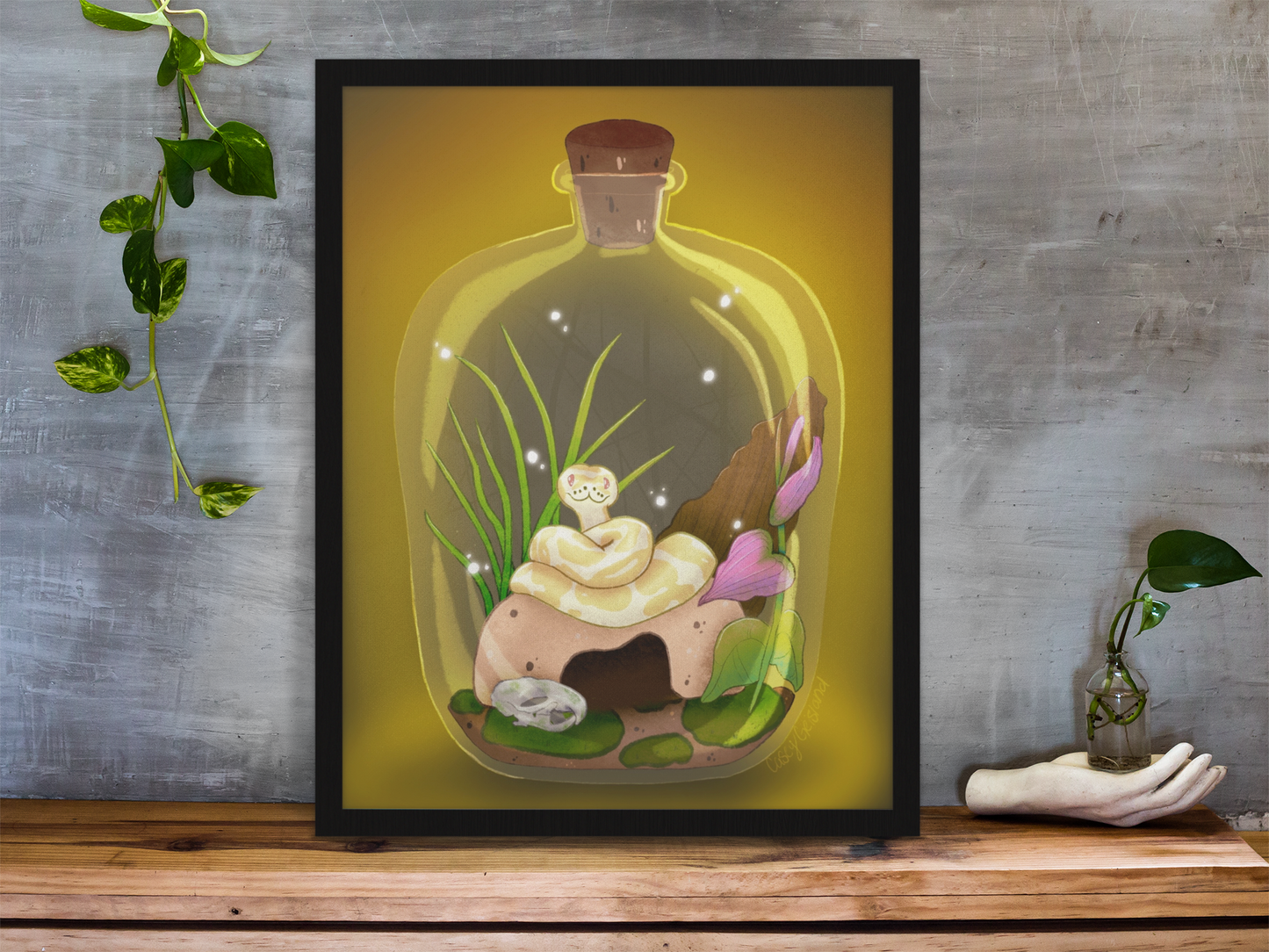 Ball Python in Jar Poster