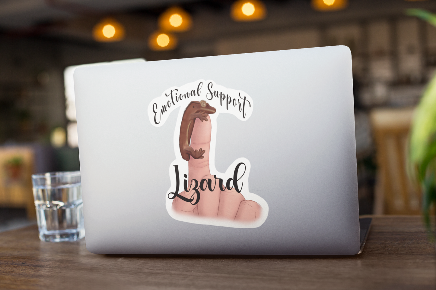 Emotional Support Lizard Kiss-Cut Vinyl Decals