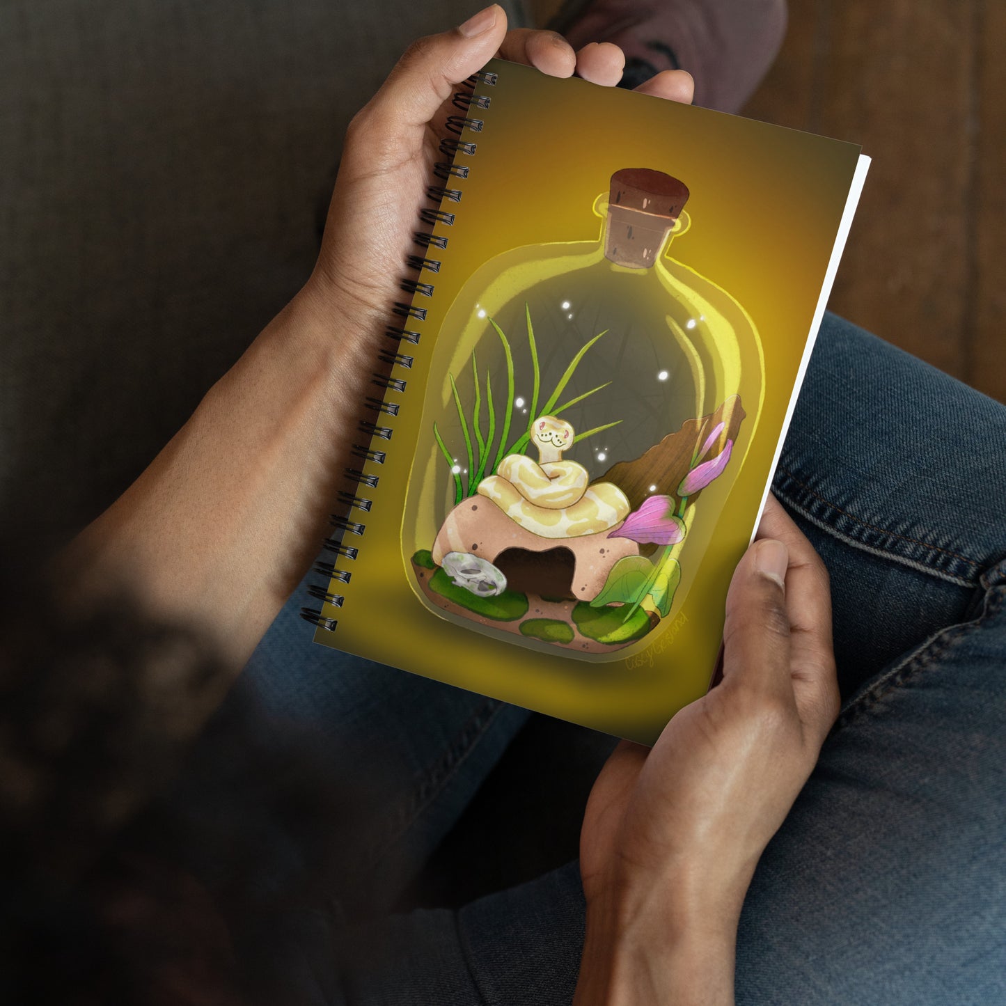 Ball Python in Jar Spiral notebook