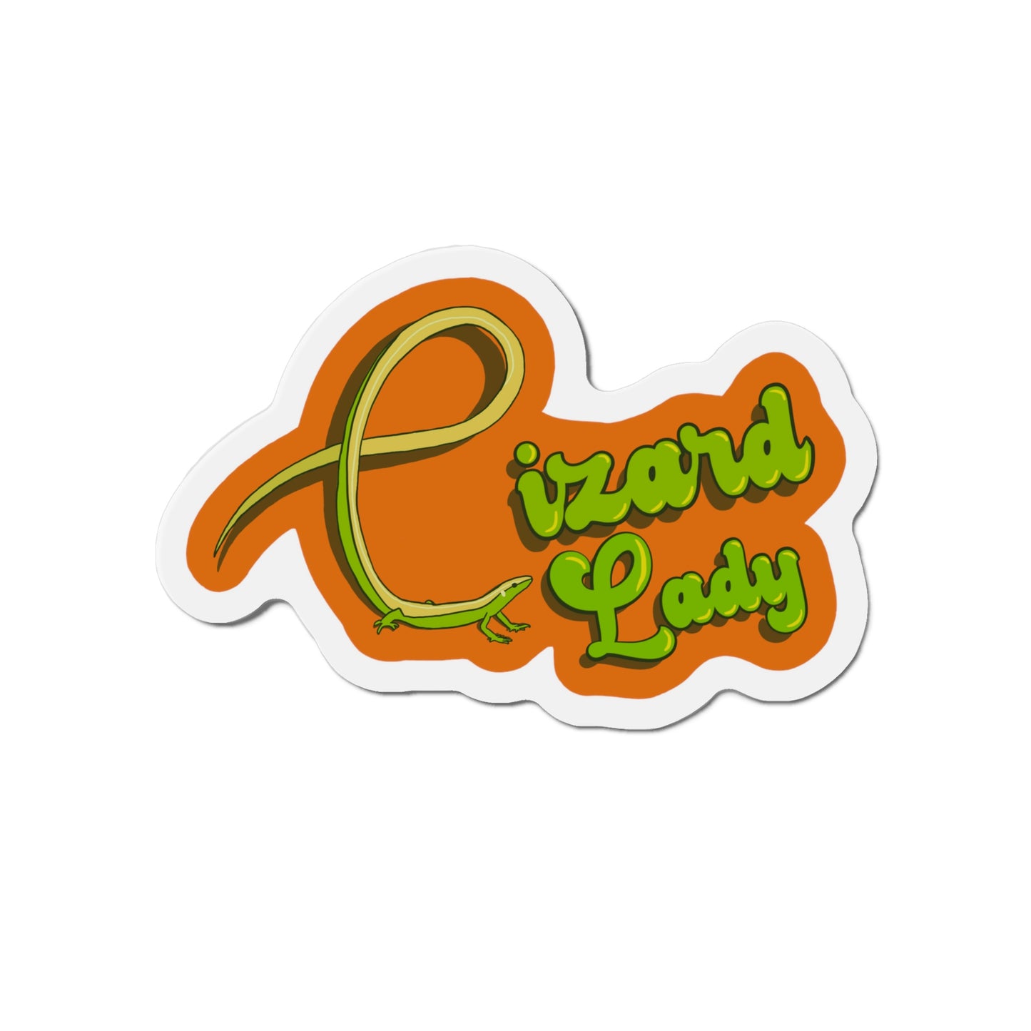 Lizard Lady Die-Cut Magnets