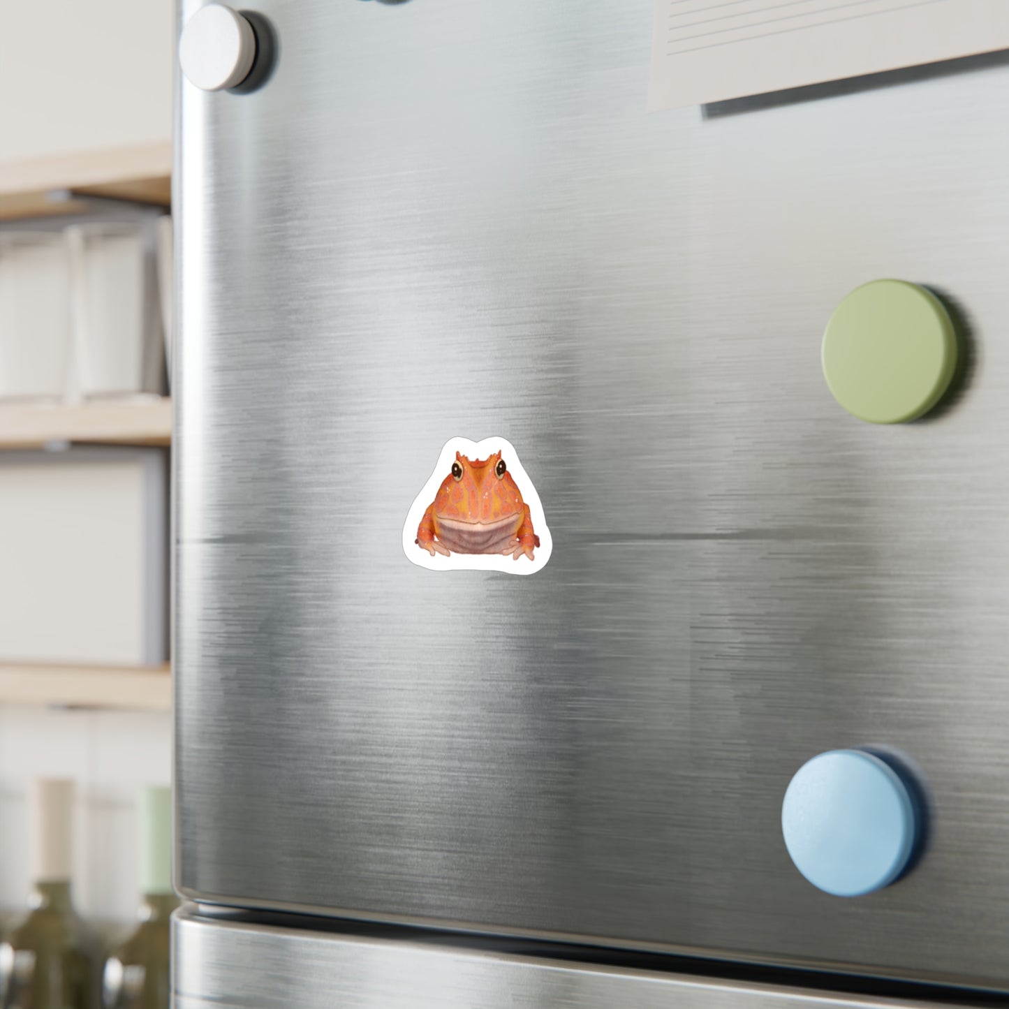 Orange Pac-Man Frog Kiss-Cut Vinyl Decals