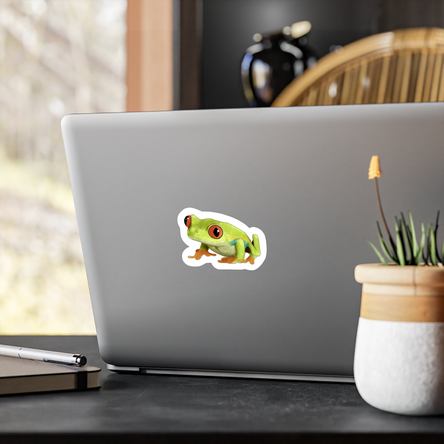 Green Red Eyed Tree Frog Kiss-Cut Vinyl Decals