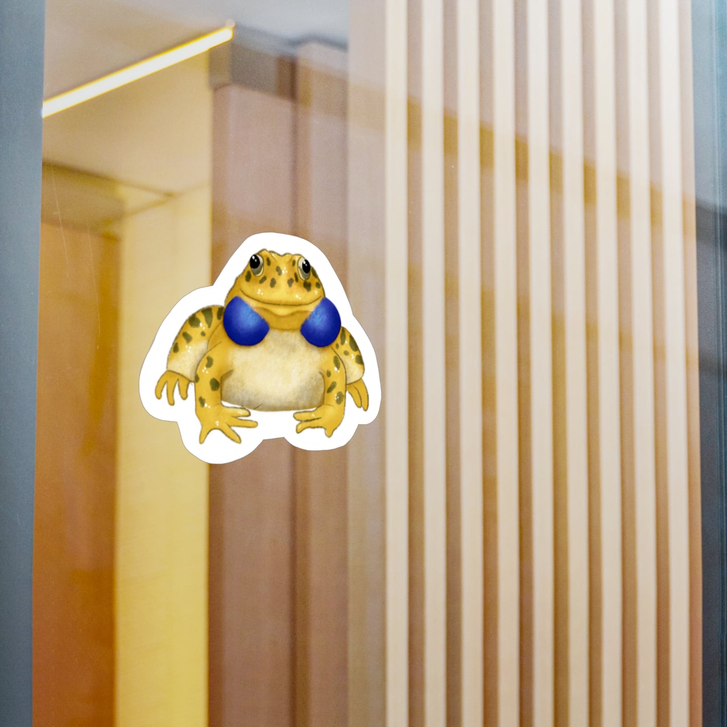 Yellow Indian Bullfrog Kiss-Cut Vinyl Decals
