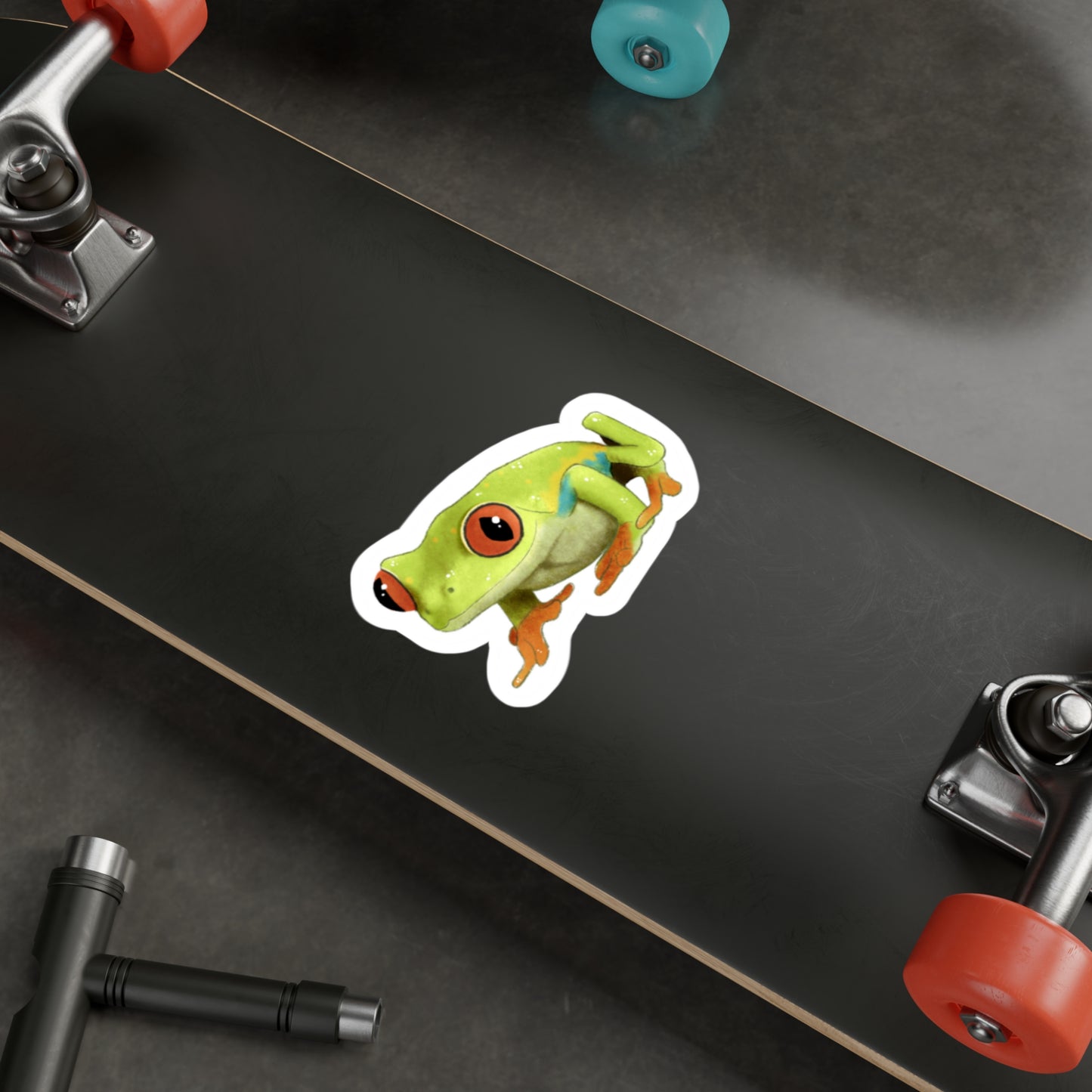 Green Red Eyed Tree Frog Kiss-Cut Vinyl Decals