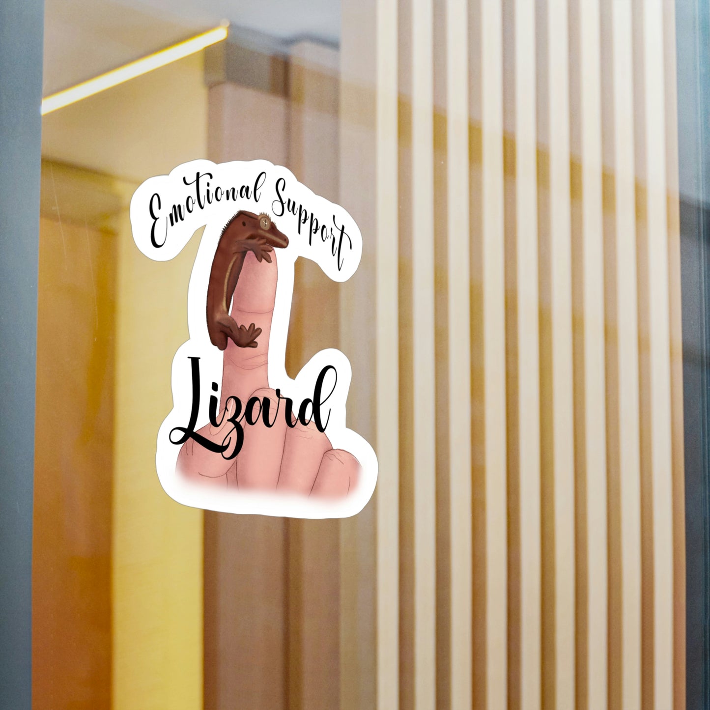 Emotional Support Lizard Kiss-Cut Vinyl Decals