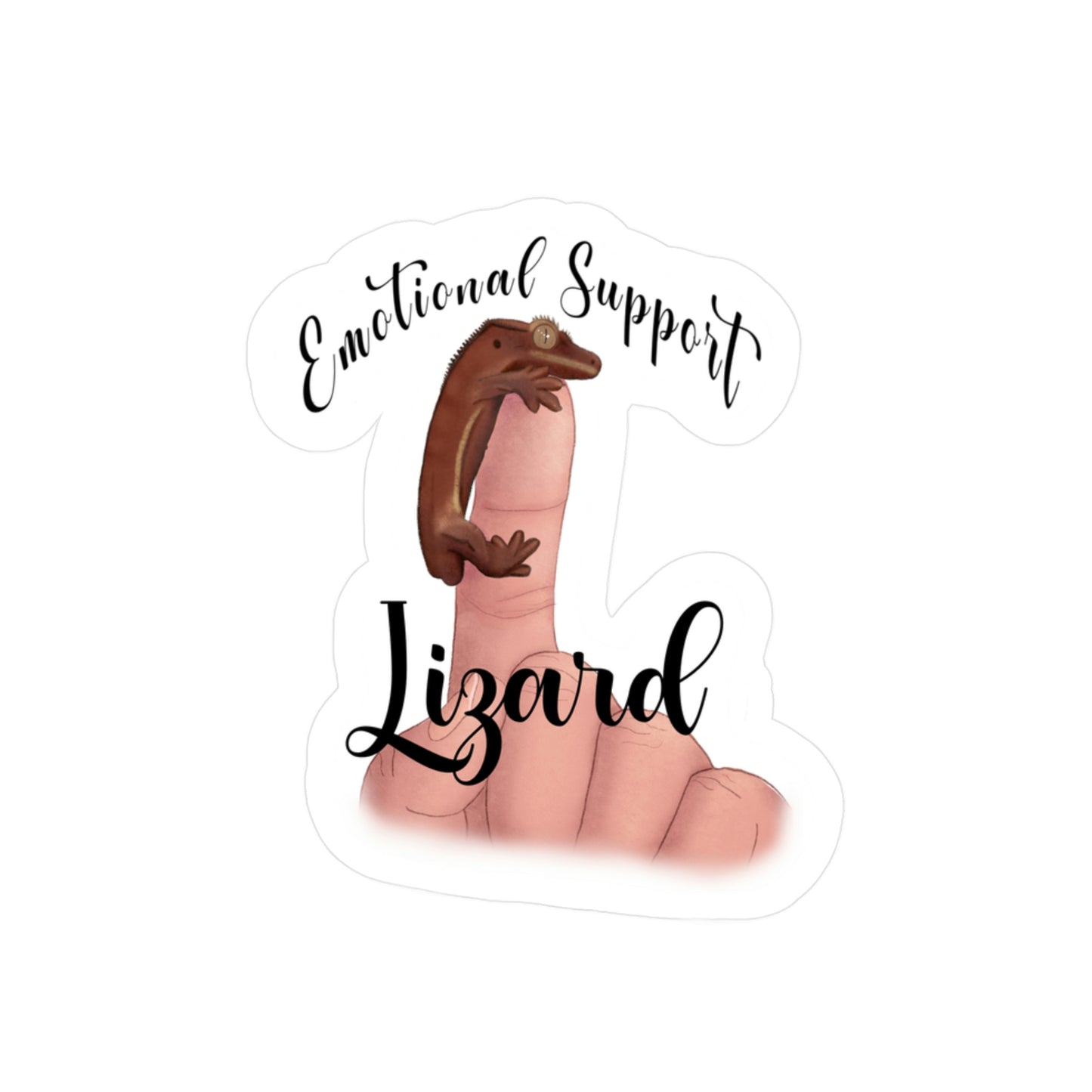 Emotional Support Lizard Kiss-Cut Vinyl Decals